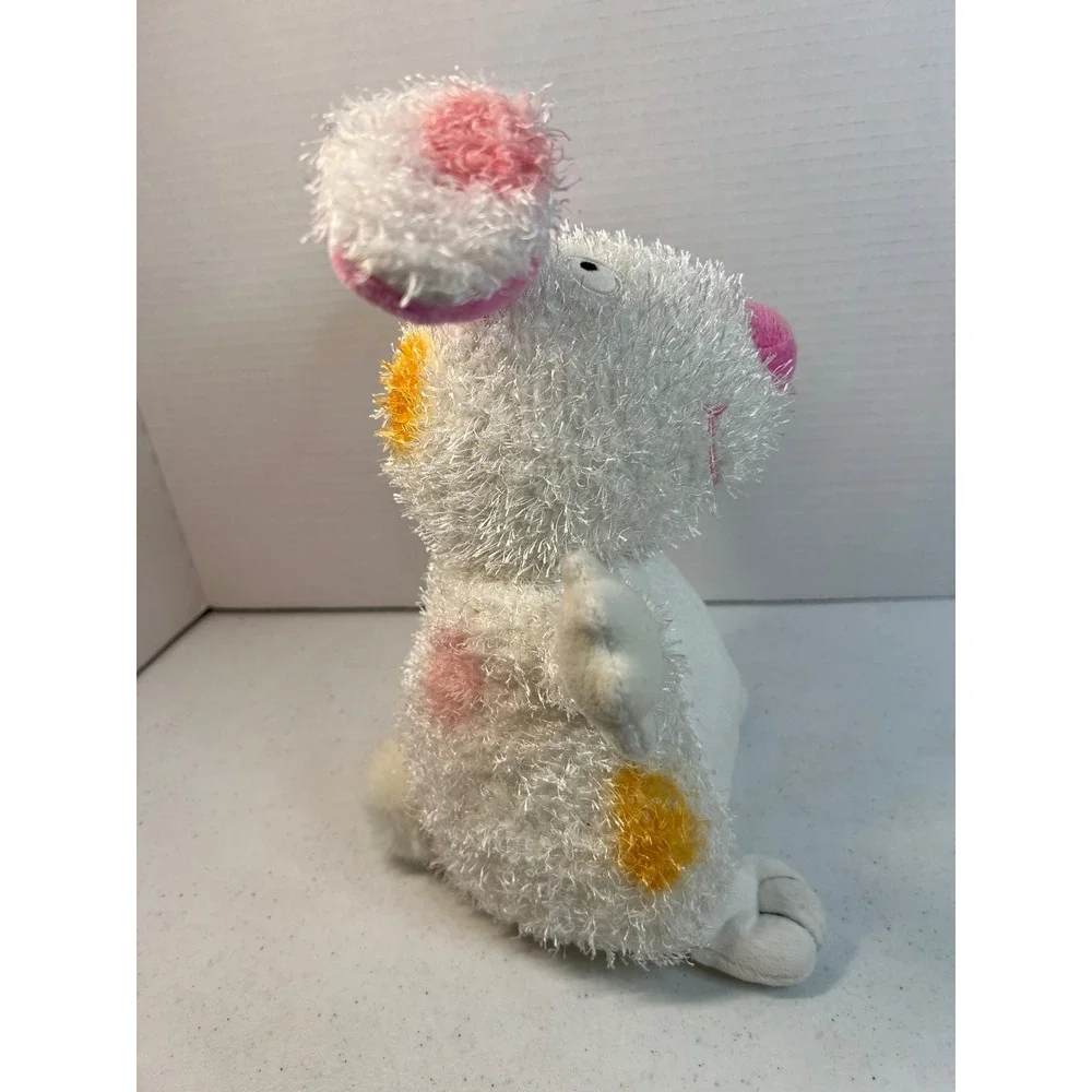 Hallmark Jingle Bunny Animated Plush White Polka Dot Easter Rabbit Toy 8322
